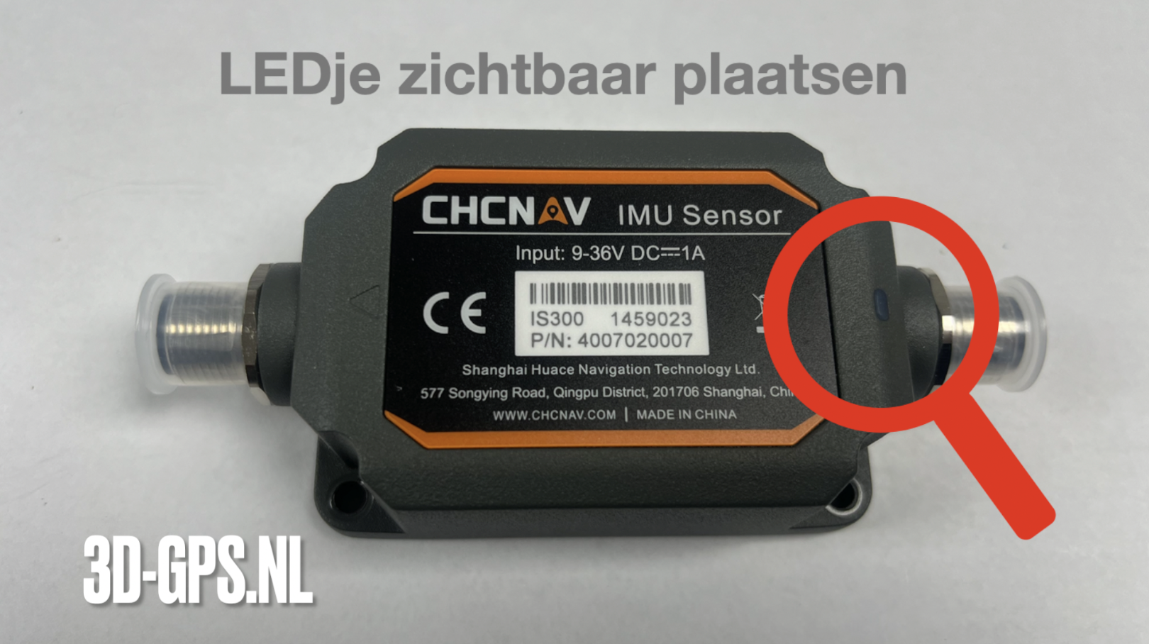 Sensor LEDje Zichtbaar plaatsen logo