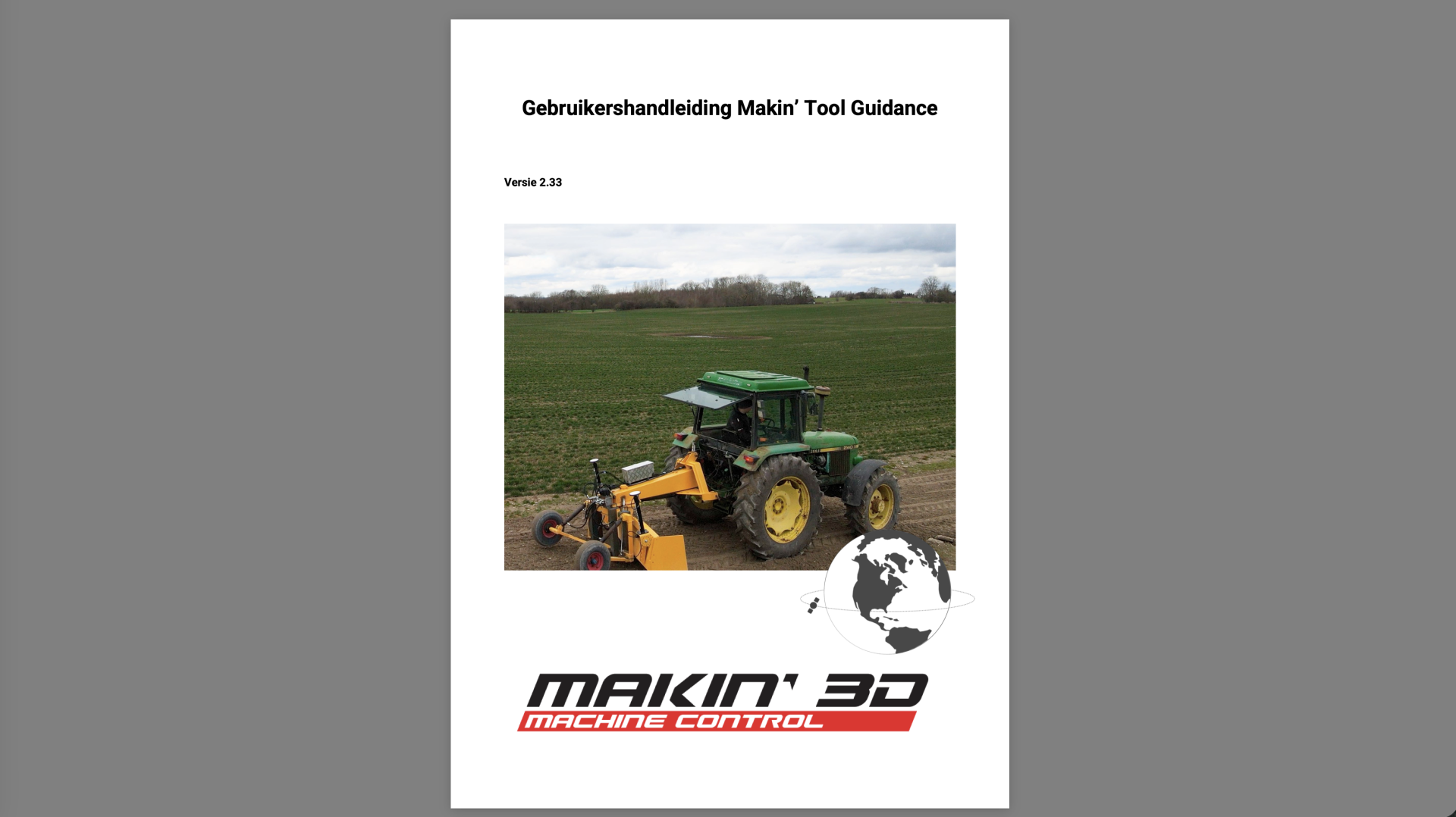 Tool guidance frontshot Tool guidance frontshot